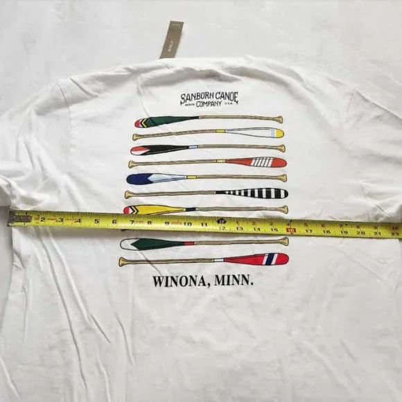 New mens  XL J Crew x Sanborn Canoe Company x Merrimack paddle t-shirt USA made - Picture 7 of 11